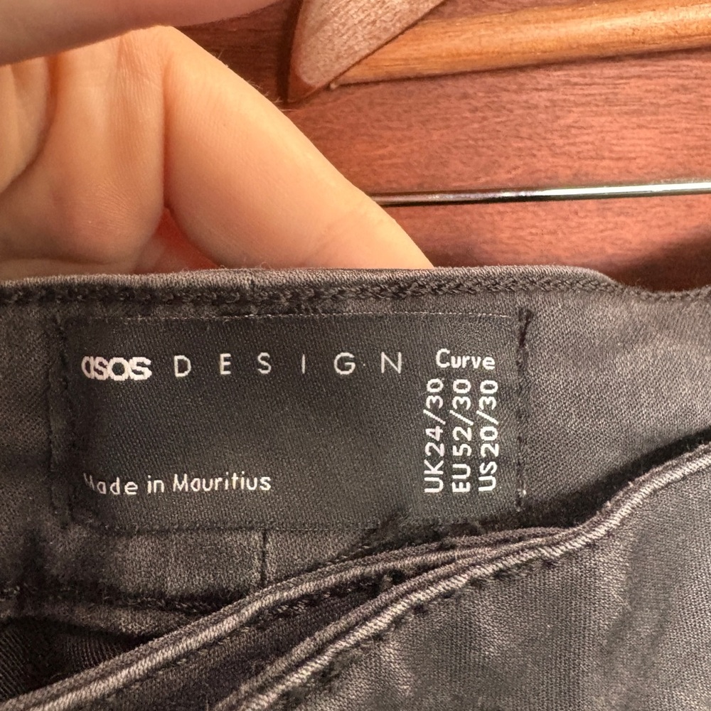ASOS Design Charcoal Curve Jeans